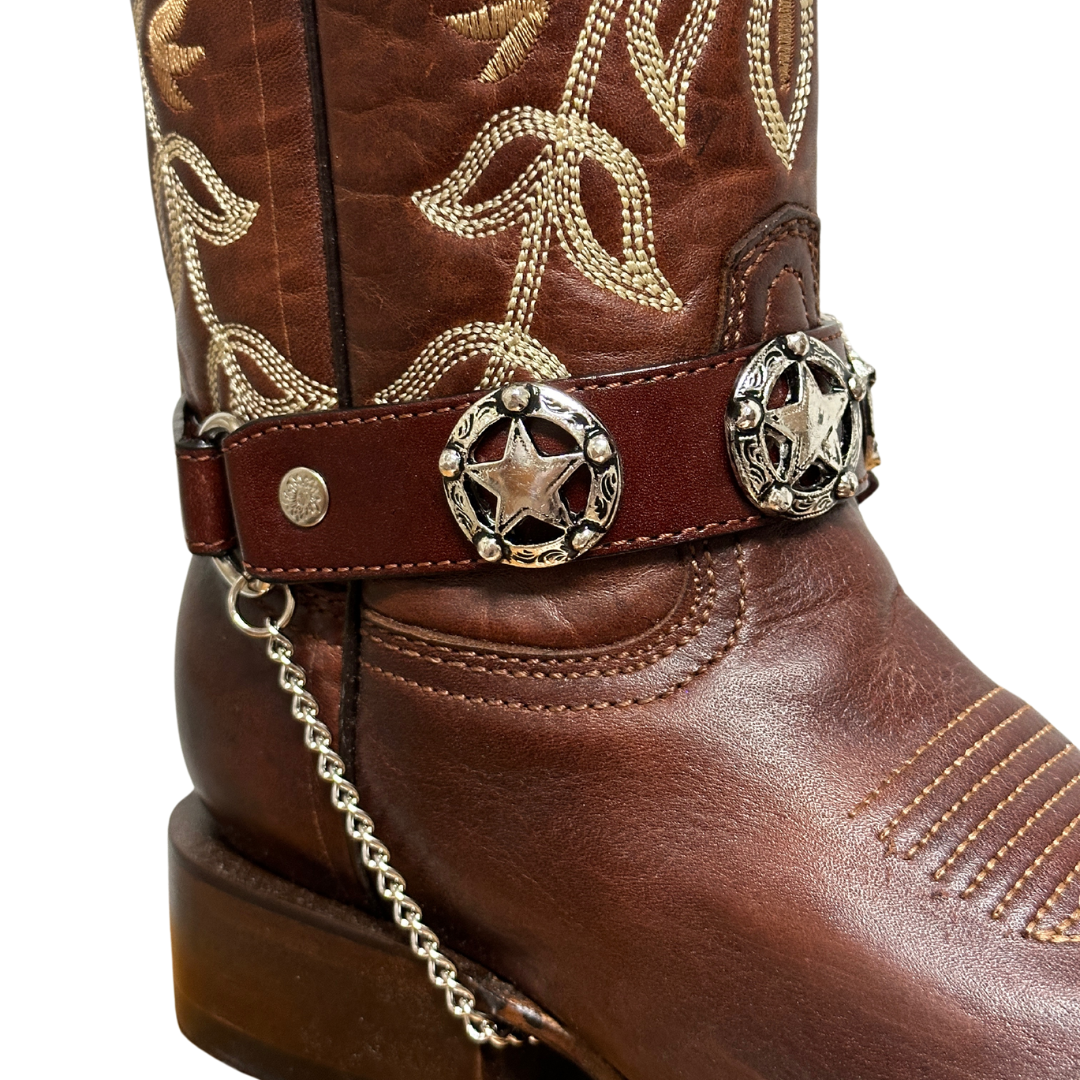 NEUF ! Bracelets chaînes de bottes de cowboy motard en cuir NEUF ! Bracelets chaînes de bottes de cowboy motard en cuir