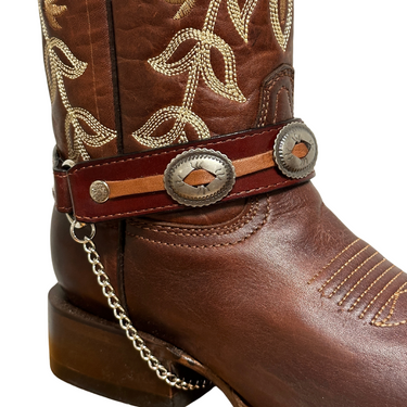 Leather Concho Boot Bracelet BBR-04BR