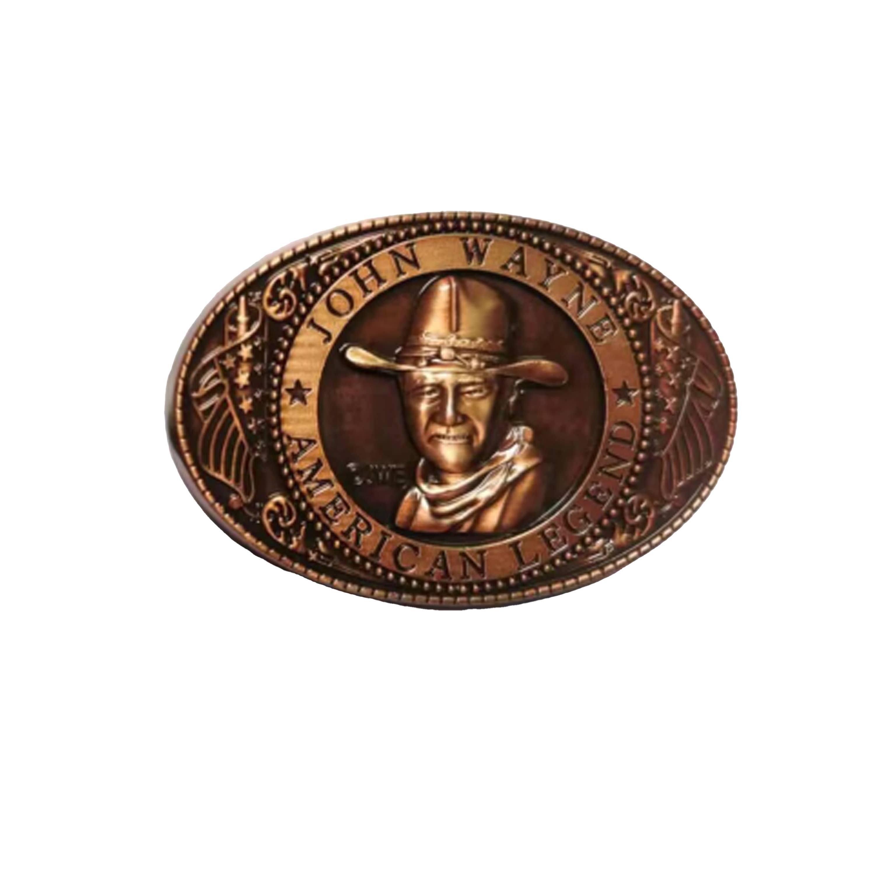 John Wayne Magnet Copper Buckle Image – Cowtown Cowboy Outfitters