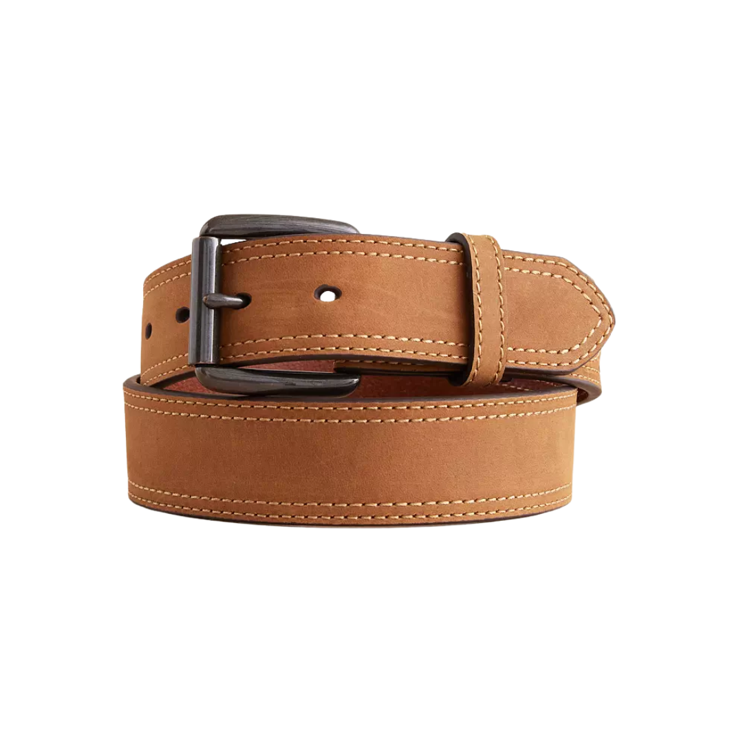 Ariat Double Stitch Leather Belt - Men's Belts in Brown | Buckle Ariat Double Stitch Leather Belt - Men's Belts in Brown | Buckle