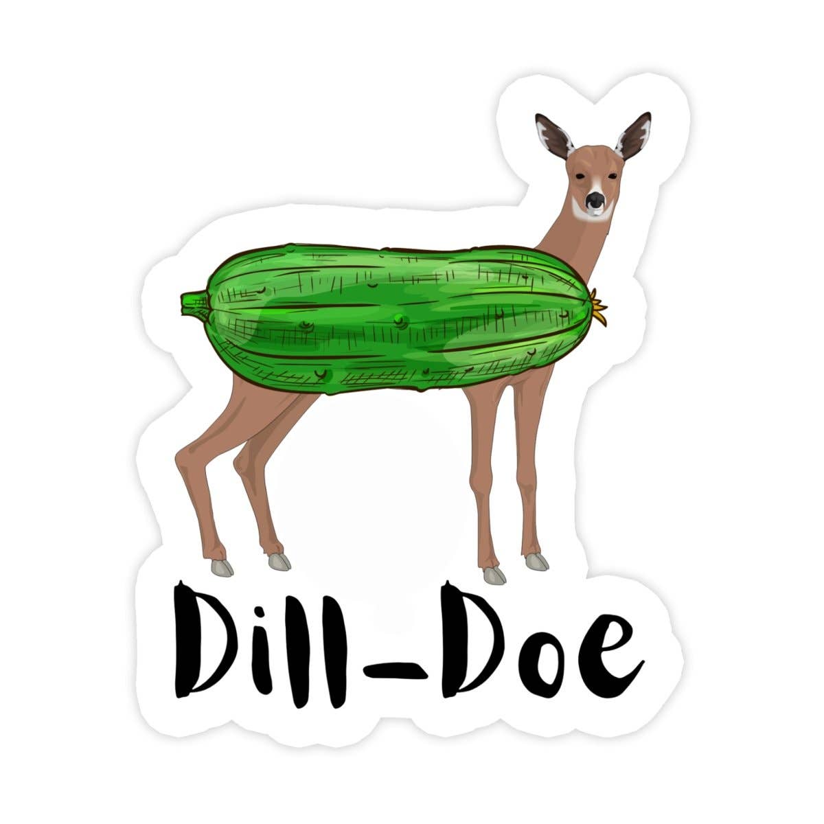 Dill-Doe Sticker, Funny Deer Sticker Meme Sticker, Waterproof Vinyl St ...