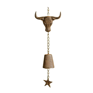 Steer Cast Iron Wind Bell by Manual woodworker IMWCST