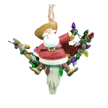 Longhorn Santa Ornament by Cape Shore 865-82
