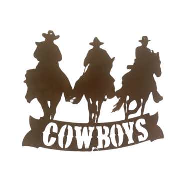 Rustic Metal Cowboys Sign by Recherche Furnishings COWBOYS