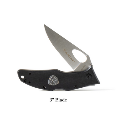 Ariat Knife 3" Smooth Blade, Black Medium A710012701-M