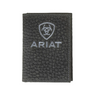 Ariat Black Trifold Bull Hide Embroidered Wallet A3556401