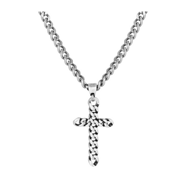 Braided Cross Necklace By Montana Silversmiths NC5681