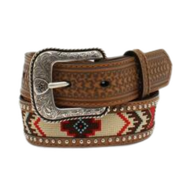 Ariat Kid's Belt Embroidered Inlay Round Conchos Tan A1307108