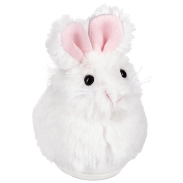 White Stuffed Sweet Chittering Bunny By Ganz HE10397-1