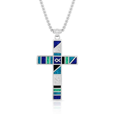 Legends Block Color Cross Necklace by Montana Silversmiths NC5097