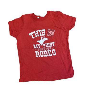 This is My First Cowtown Rodeo Shirt Red By MV Sport 20474T