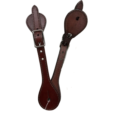 Brown Leather Plain Spur Straps by Fashion West SPS-2A