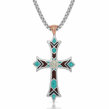 American Legends Embracing Faith Cross Necklace By Montana Silversmiths NC4820