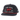 Rank Stock Black 5-Panel Trucker Cap with White And Red Embroidery