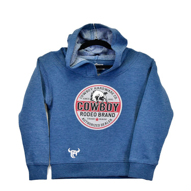 Boy's Cowboy Hardware Fleece Hoodie in Slate Blue 371239-414-K