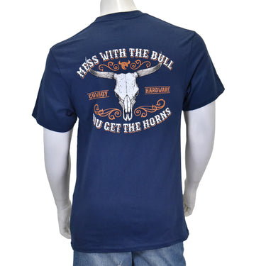 Men's Mess With The Bull Navy Short Sleeve Tee 130824-480-M