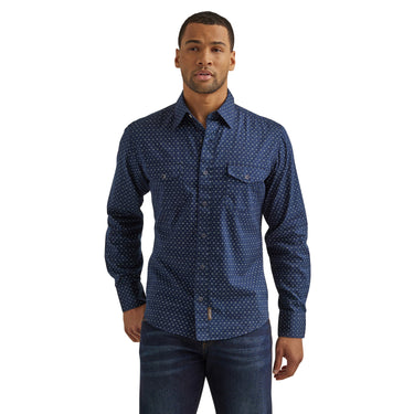 Wrangler Retro® Premium Long Sleeve Shirt Modern Fit Navy 112330771