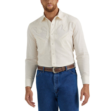 Wrangler® Rodeo Ben Long Sleeve Shirt Ivory 112345064