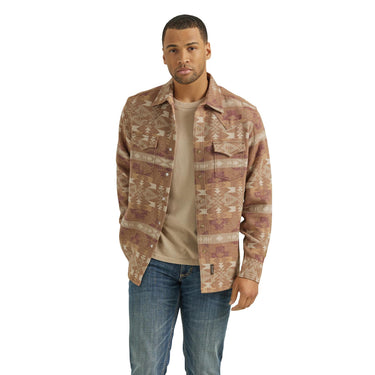 Wrangler Retro® Brown Aztec Modern Fit Long Sleeve Shirt 112352867