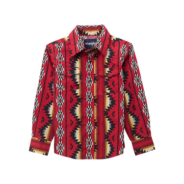 Boys Checotah Long Sleeve Shirt in Red Multi 112369457