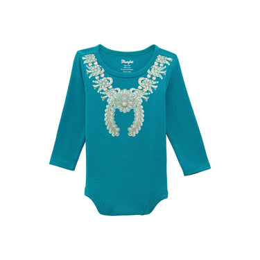 Baby Girl Turquoise Necklace Bodysuit 112371932