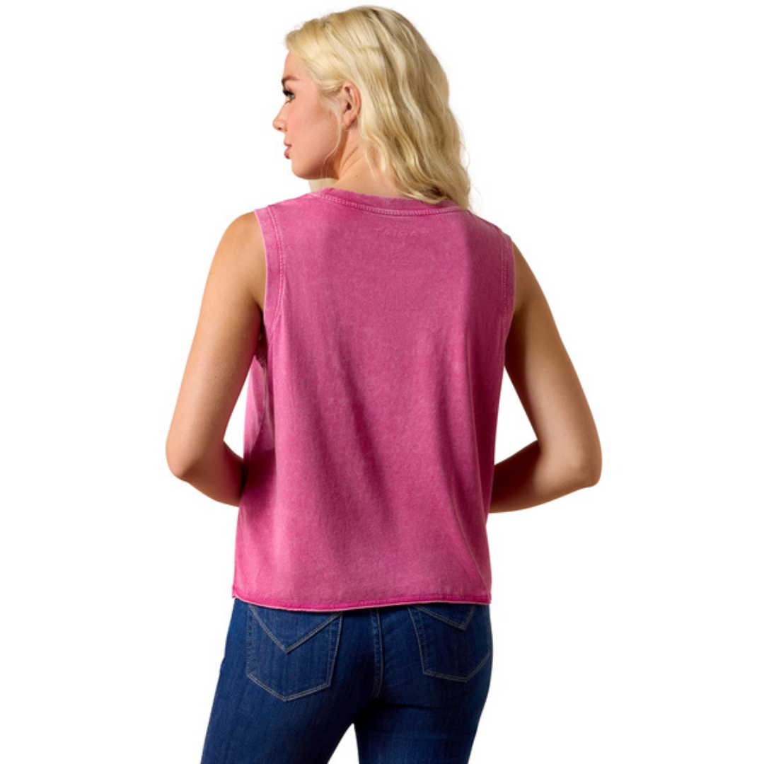 Pink Rocker Tank Women's Rock N Roll Sleeveless Tank in Pink by Ariat – Cowtown Cowboy ...
