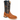 Men's Brown Cognac Ostrich Print Square Toe Boot 6064