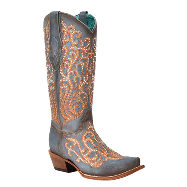 Women's Blue With Gem Stones Boot by Corral C4124