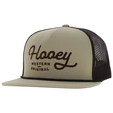 Hooey Tan / Brown 5-Panel Trucker with Brown Stitching - OSFA