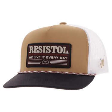 Resistol Tan / White 5-Panel Trucker - 2552T-TNWH