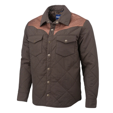 Men's Resistol Work Shirt Jacket in Brown R4F207-R00452