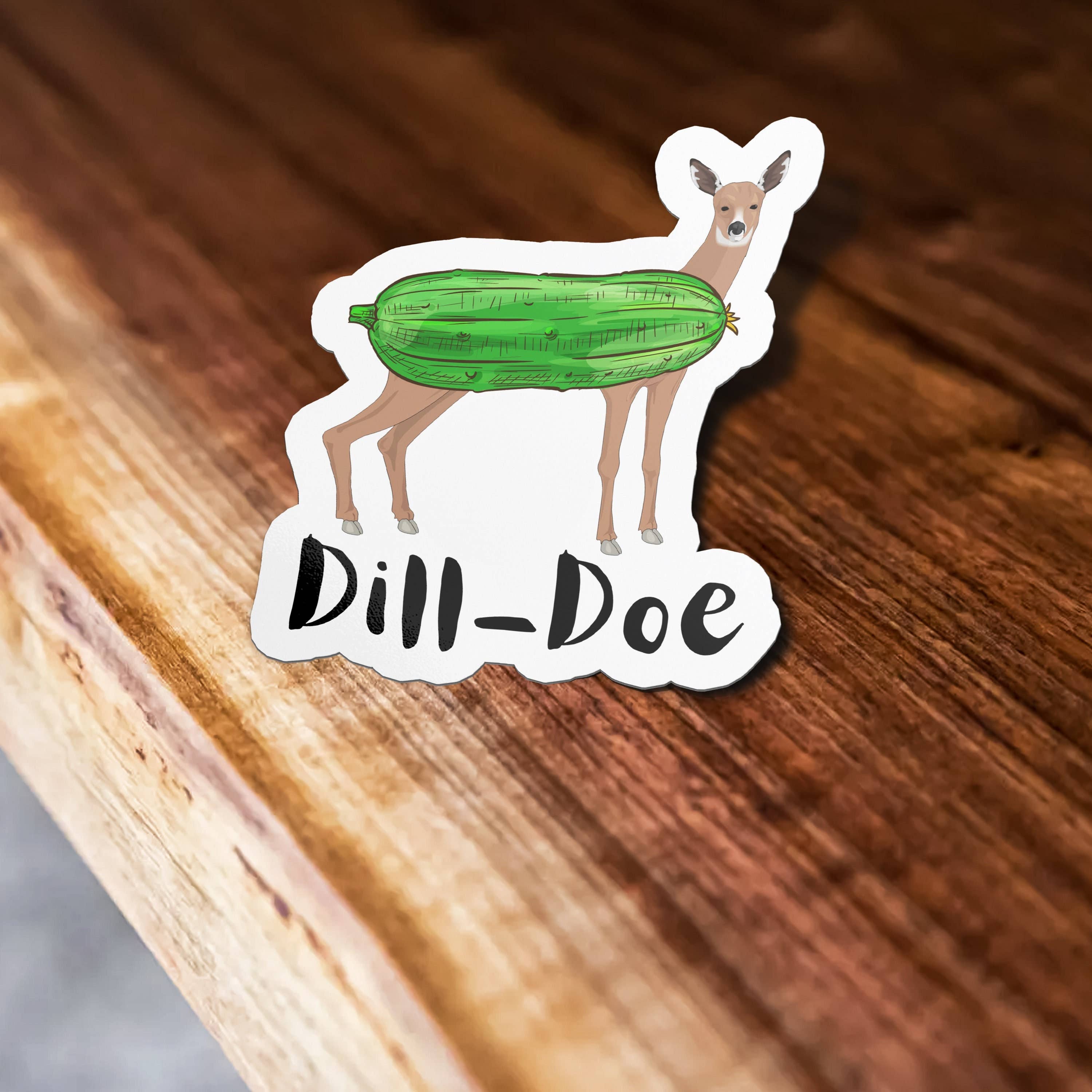 Dill-Doe Sticker, Funny Deer Sticker Meme Sticker, Waterproof Vinyl St ...