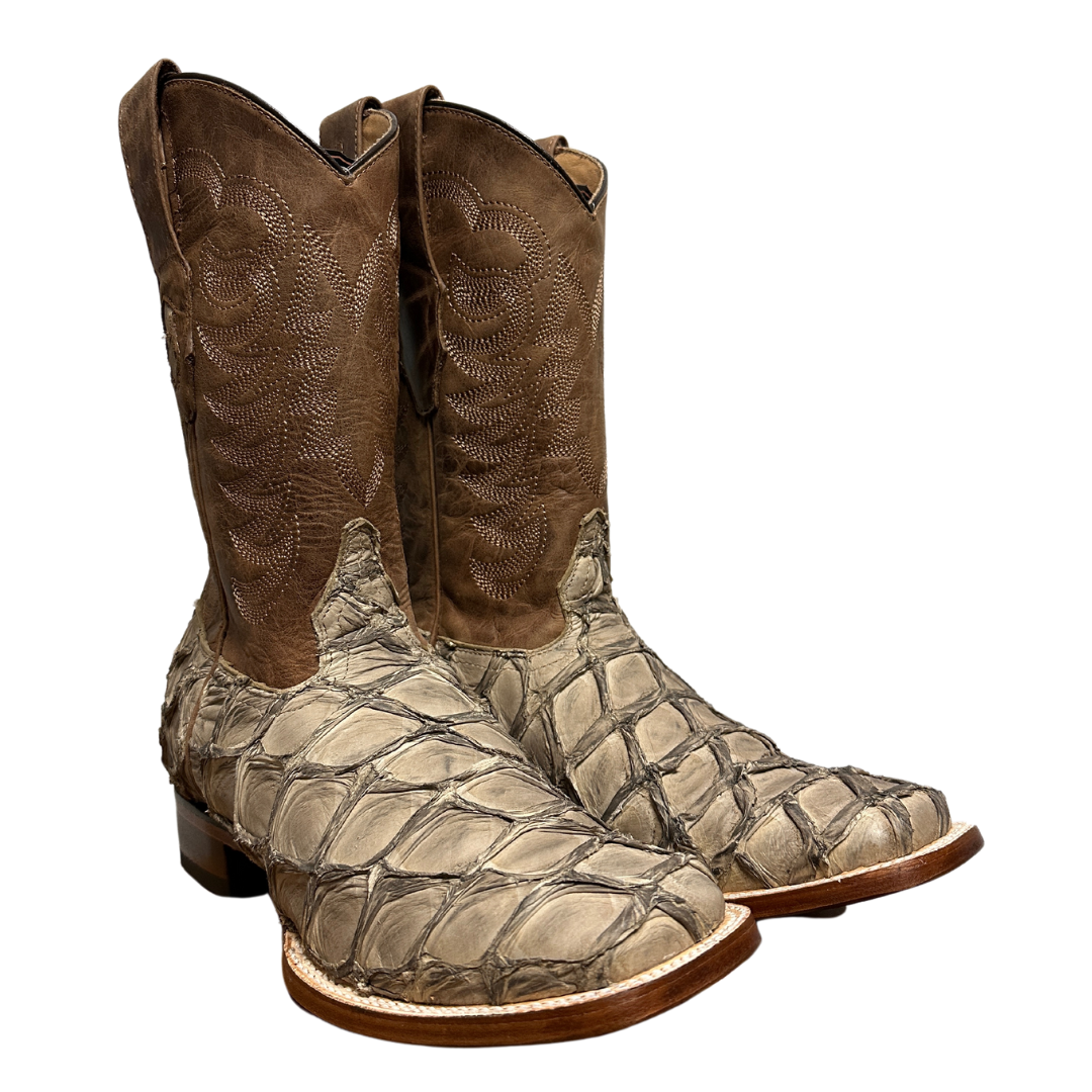 Boots Inverted Men's Mocha Piraruccu Inverted Wide Square Toe Boot by Los Altos Boots ...