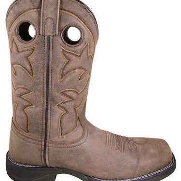 Men's Benton Brown Wide Square Toe Boot By Smoky Mountain Boots 4234