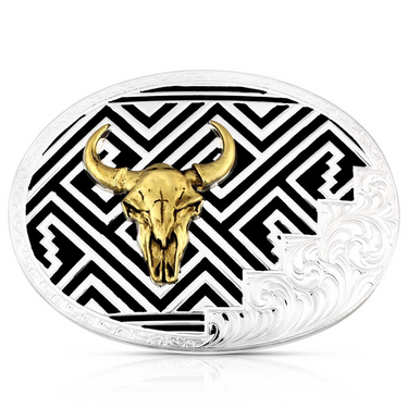 Desert Twilight Southwestern Belt Buckle with Buffalo Skull 53200-1015