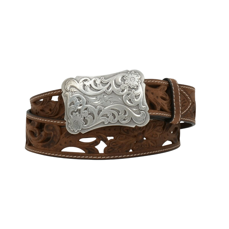 Angel Ranch Filigree Cutout Brown Leather Belt DA2072 – Cowtown Cowboy ...