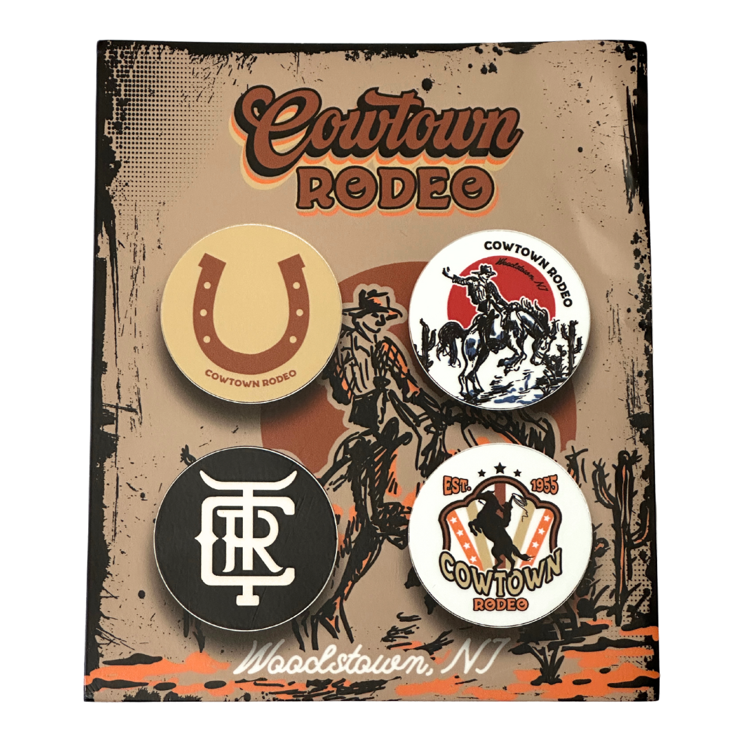 Vintage Cowtown Rodeo Sticker 4 Pack – Cowtown Cowboy Outfitters