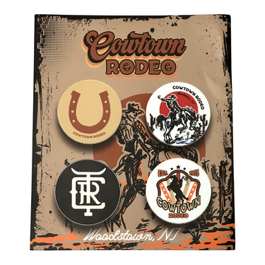 Vintage Cowtown Rodeo Sticker 4 Pack