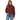 Women's Burgundy LS Rose Print Cropped Flannel