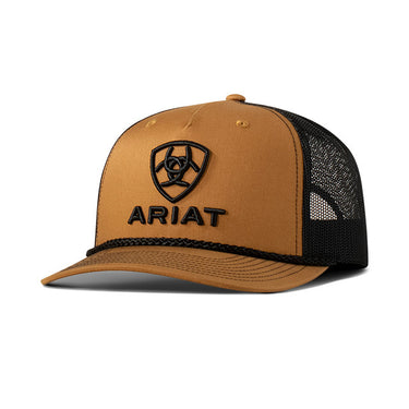 Ariat Men's Snap Back Baseball Cap 3D Embroidered Logo Tan A300090008