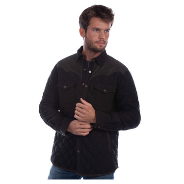 Men's Black Quilted Scully Jacket 5285