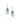 Pointed Path Turquoise Earrings