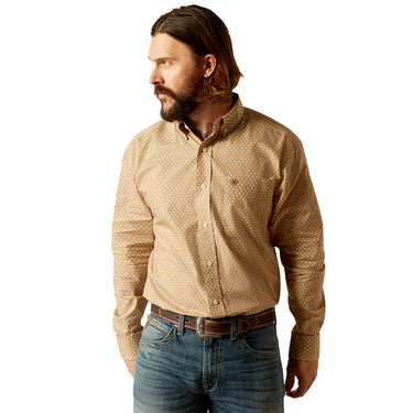 Men's Schaffer Khaki Classic Fit Shirt By Ariat 10052373