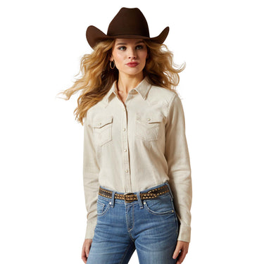 Women's Beige Papyrus Western Long Sleeve Shirt 10065865
