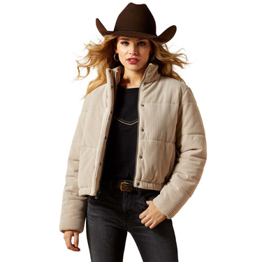 Women's Beige Swirl Puffer Jacket 10065958