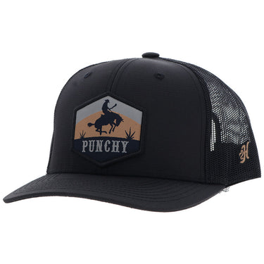 "Ranchero" Punchy Hat Black with Multi Color Patch 5029T-BK
