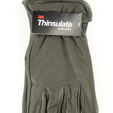 Men's Black Deerskin Lined Gloves H2111401