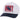 Wild Ride in White / Navy Embroidery - OSFA