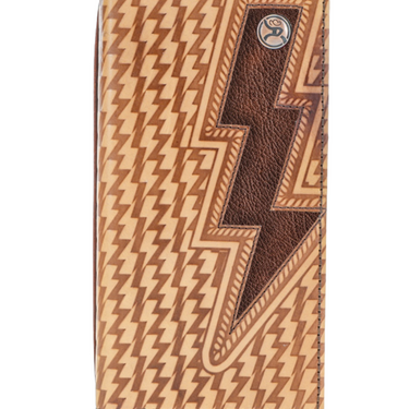 Zemi Tan Rodeo Wallet with Black Lightning Basket Weave RW016-TNBR