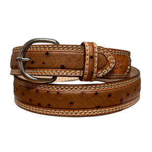 Ostrich Leather Wide Belt 39in Republic - Full Quill Ostrich Belt main image 3